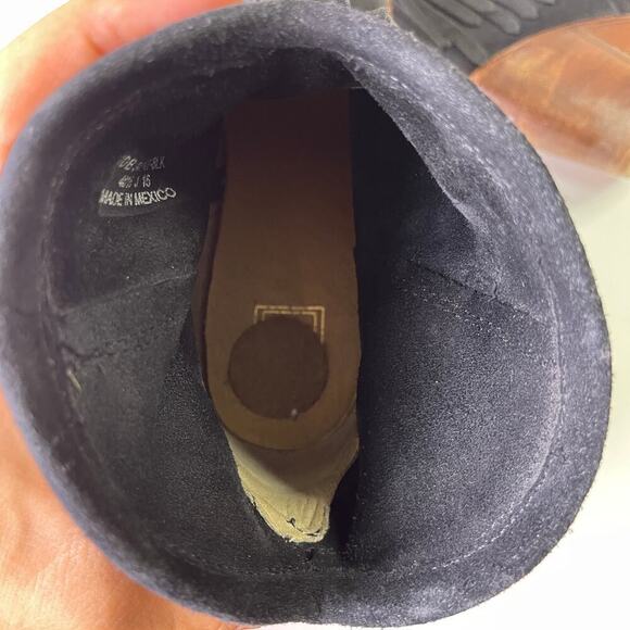 Frye Ilana Fringe Short Ankle Booties Women's 10 B Black Leather Western Pull on - Picture 11 of 15